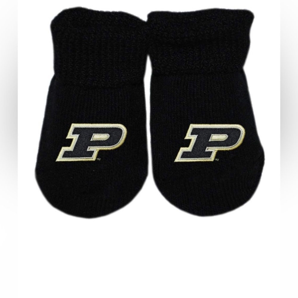 Creative Knitwear Purdue NCAA Newborn Booties